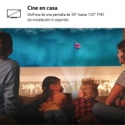 LG Proyector PF510Q - LG CineBeam con SmartTV webOS 22, hasta 100", fuente LED, 450 lúmenes FHD 1920 X 1080, PF510Q