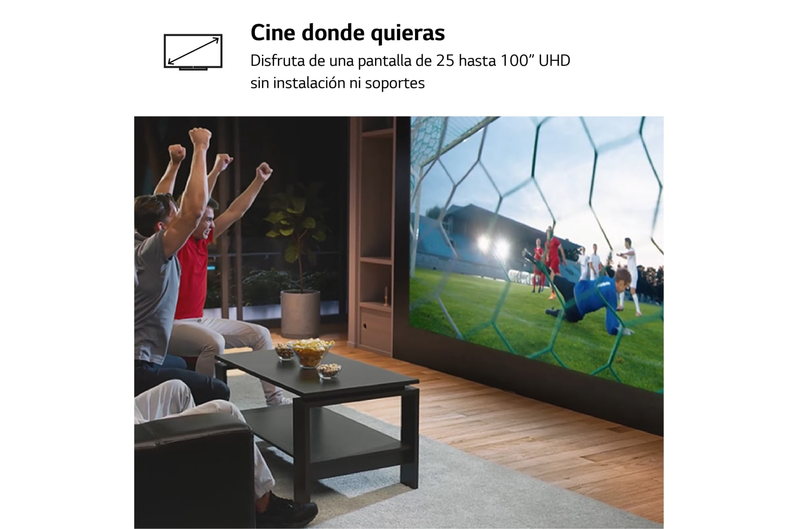LG Proyector PH510PG - LG CineBeam con batería integrada (hasta 100", autonomía 2,5h, fuente LED, 550 lúmenes, 1280 x 720) 100,000: 1, PH510PG