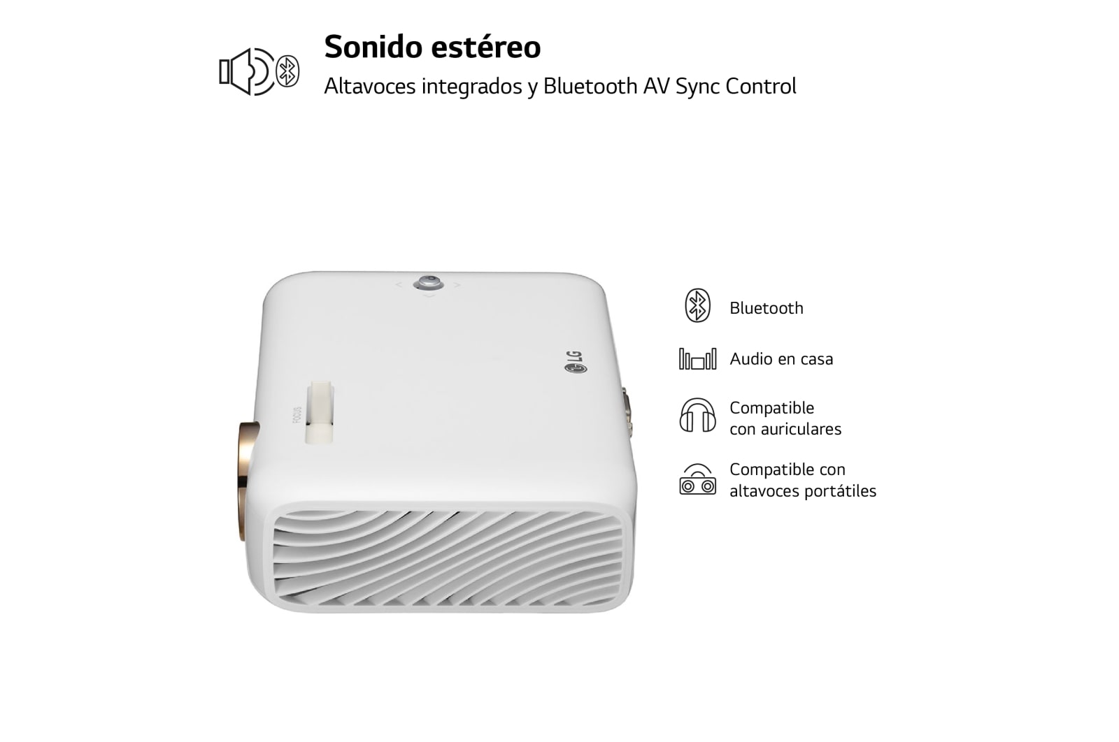 LG Proyector PH510PG - LG CineBeam con batería integrada (hasta 100", autonomía 2,5h, fuente LED, 550 lúmenes, 1280 x 720) 100,000: 1, PH510PG