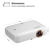 LG Proyector PH510PG - LG CineBeam con batería integrada (hasta 100", autonomía 2,5h, fuente LED, 550 lúmenes, 1280 x 720) 100,000: 1, PH510PG