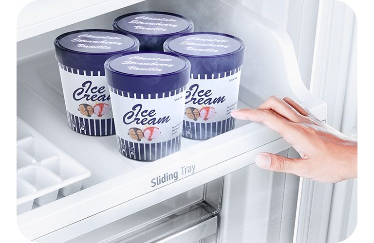 Fácil accesibilidad con la balda deslizante