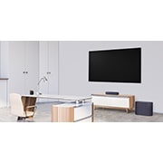 LG Barra de sonido compacta LG QP5 Éclair de 320W de potencia 3.1.2 canales con calidad de sonido Hi-Res Audio, Dolby Atmos, DTS:X  y HDMI eARC., QP5