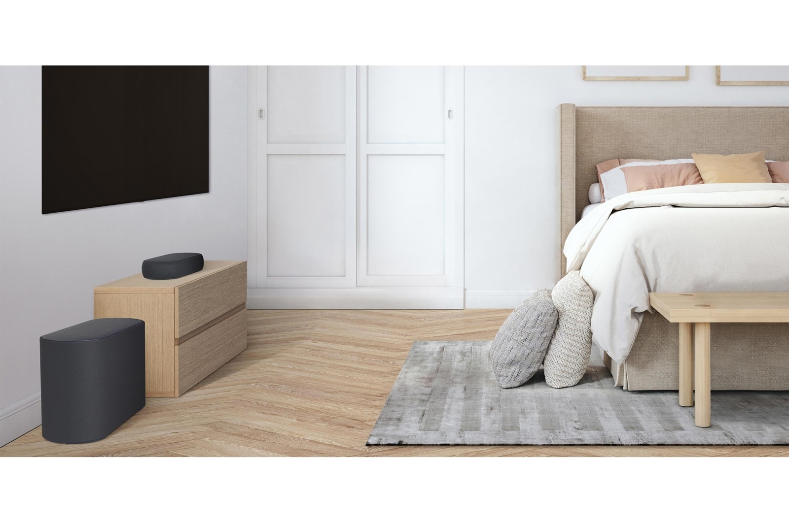 LG Barra de sonido compacta LG QP5 Éclair de 320W de potencia 3.1.2 canales con calidad de sonido Hi-Res Audio, Dolby Atmos, DTS:X  y HDMI eARC., QP5