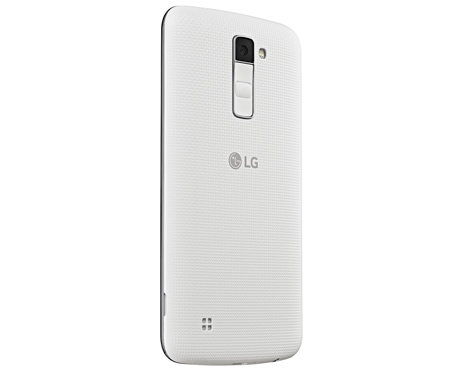 LG Smartphone con pantalla HD de 13.46cm/5.3" con tecnología IPS LCD, con cámara 13MP, color blanco, cristal curvo y diseño redondeado con una trasera rugosa para un mejor agarre y un frontal de tacto más suave, K10-LGK420N-WH