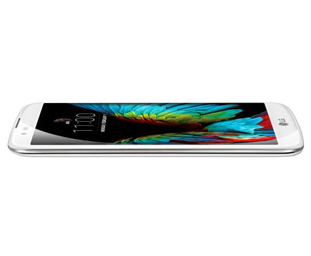 LG Smartphone con pantalla HD de 13.46cm/5.3" con tecnología IPS LCD, con cámara 13MP, color blanco, cristal curvo y diseño redondeado con una trasera rugosa para un mejor agarre y un frontal de tacto más suave, K10-LGK420N-WH