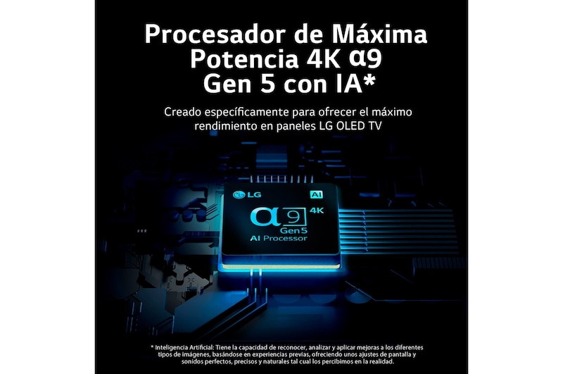 LG TV LG 4K OLED evo POSE, Procesador Inteligente de Máxima Potencia 4K a9 Gen 5 con IA, compatible con el 100% de formatos HDR, HDR Dolby Vision y Dolby Atmos. Smart TV webOS22, el mejor TV para Gaming. , 42LX1Q6LA