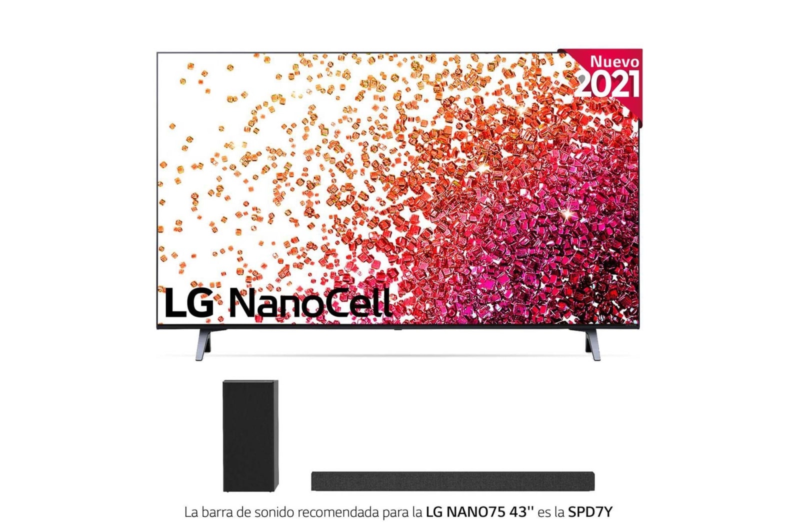 LG 4K NanoCell, SmartTV webOS 6.0, Procesador de Imagen 4k Quad Core [Clase de eficiencia energética G], 43NANO756PA