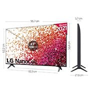 LG 4K NanoCell, SmartTV webOS 6.0, Procesador de Imagen 4k Quad Core [Clase de eficiencia energética G], 43NANO756PA