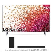 LG 4K NanoCell, SmartTV webOS 6.0, Procesador de Imagen 4k Quad Core [Clase de eficiencia energética G], 43NANO756PA