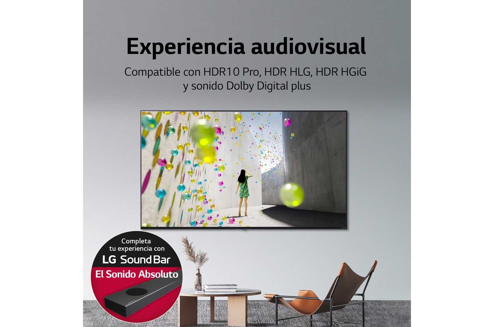 LG Televisor LG 4K Nanocell, Procesador de Gran Potencia 4K a5 Gen 5, compatible con formatos HDR 10, HLG y HGiG, Smart TV webOS22, 43NANO766QA