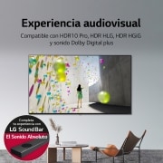 LG Televisor LG 4K Nanocell, Procesador de Gran Potencia 4K a5 Gen 5, compatible con formatos HDR 10, HLG y HGiG, Smart TV webOS22, 43NANO766QA