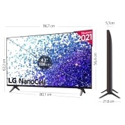 LG 4K NanoCell, SmartTV webOS 6.0, Procesador de Imagen 4k Quad Core [Clase de eficiencia energética G], 43NANO796PB