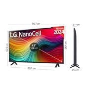 LG 43 pulgadas TV LG NANOCELL 4K serie AI NANO81  con Smart TV WebOS24, 43NANO81T6A