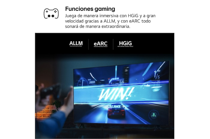 LG 43 pulgadas TV LG NANOCELL 4K serie AI NANO82 con Smart TV WebOS24, 43NANO82T6B