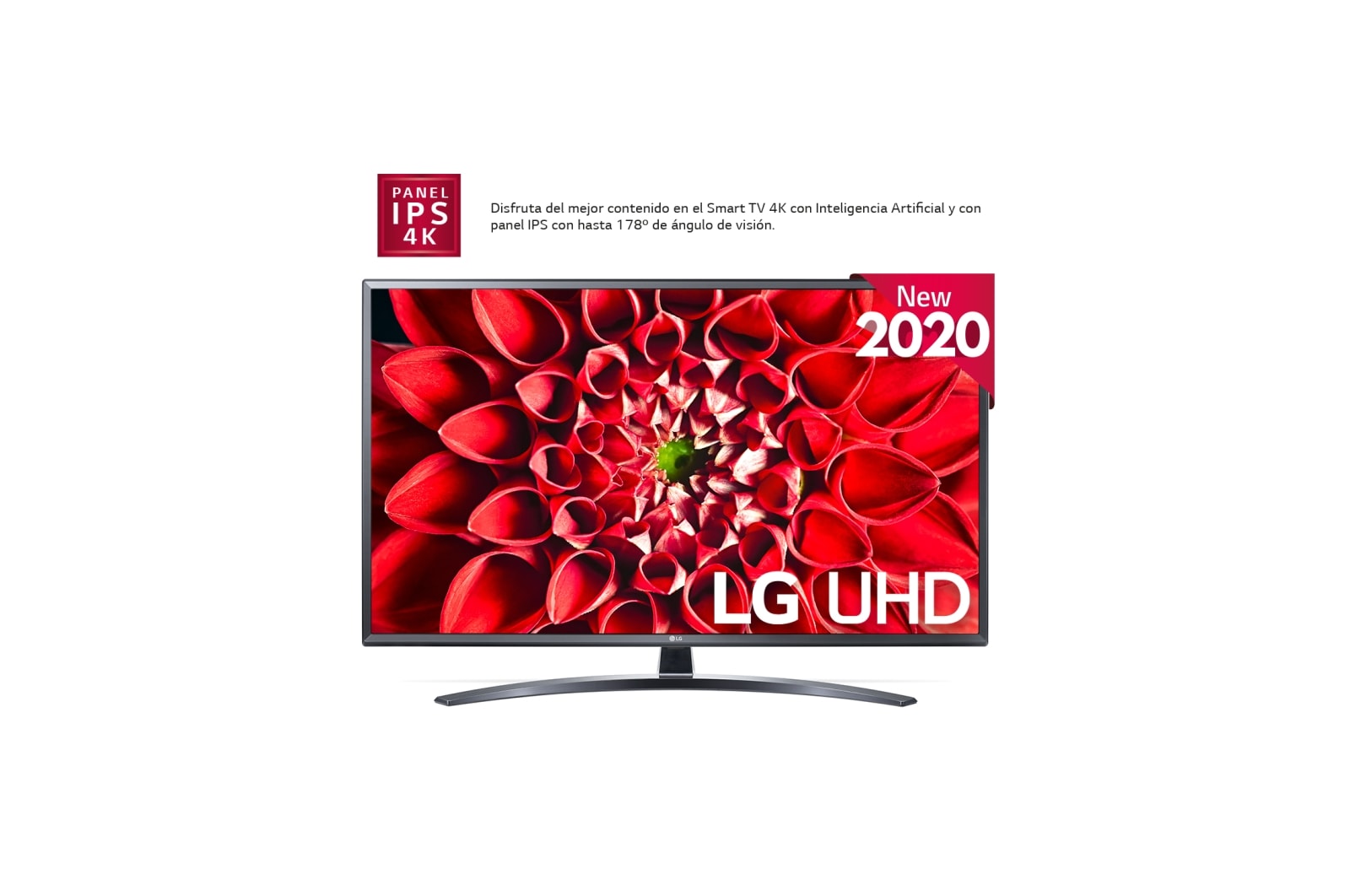 LG 43UN74006LB SMART TV UHD 4K - Smart TV con Inteligencia Artificial, 108cm (43"), Procesador Inteligente Quad Core, HDR 10 Pro, HLG, Sonido Ultra Surround, LED, G, 43UN74006LB