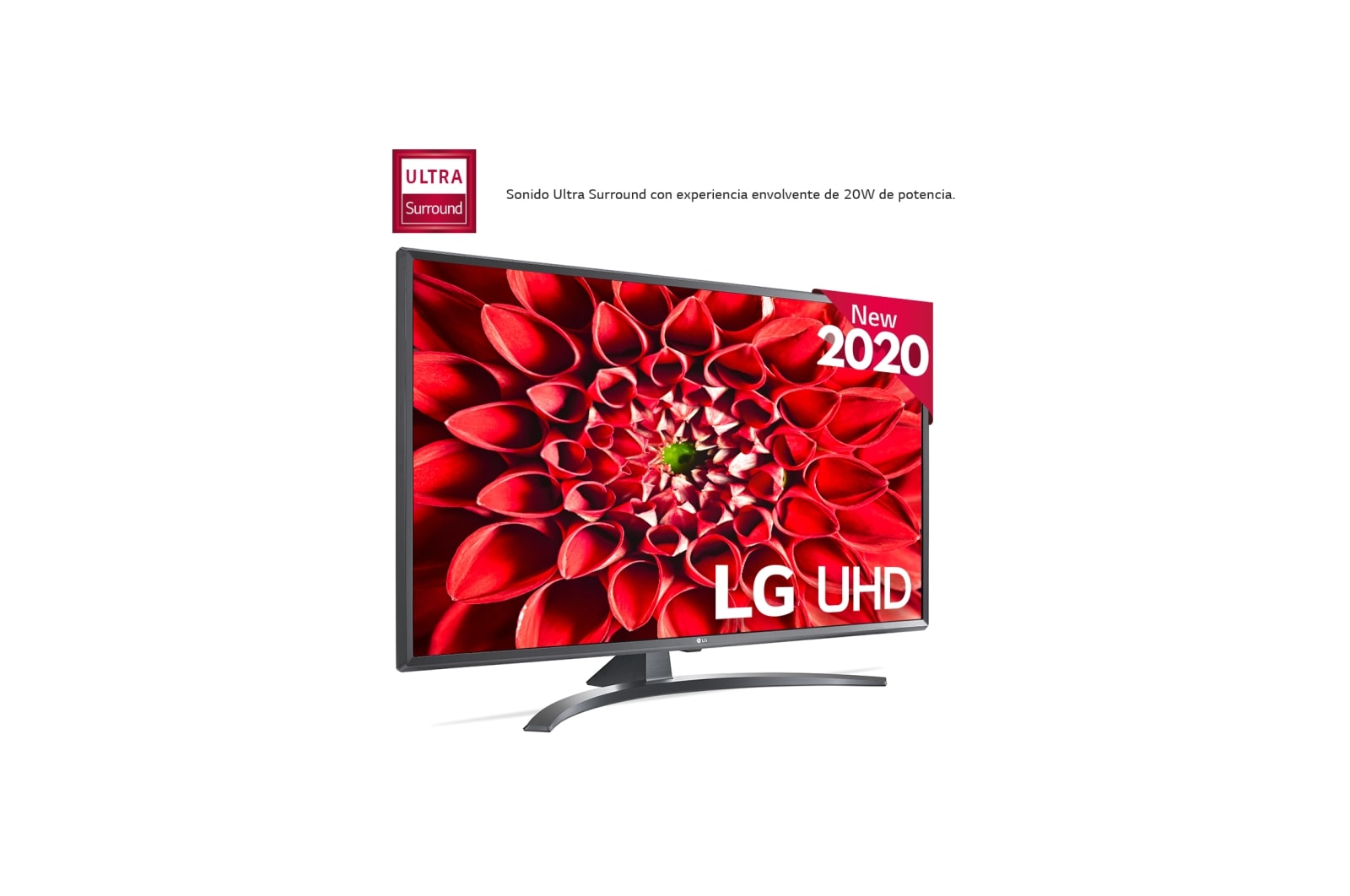 LG 43UN74006LB SMART TV UHD 4K - Smart TV con Inteligencia Artificial, 108cm (43"), Procesador Inteligente Quad Core, HDR 10 Pro, HLG, Sonido Ultra Surround, LED, G, 43UN74006LB