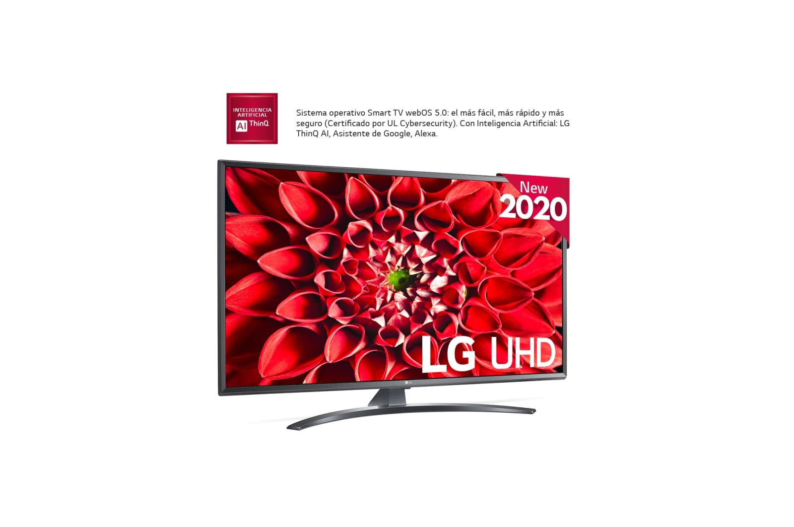 LG 43UN74006LB SMART TV UHD 4K - Smart TV con Inteligencia Artificial, 108cm (43"), Procesador Inteligente Quad Core, HDR 10 Pro, HLG, Sonido Ultra Surround, LED, G, 43UN74006LB