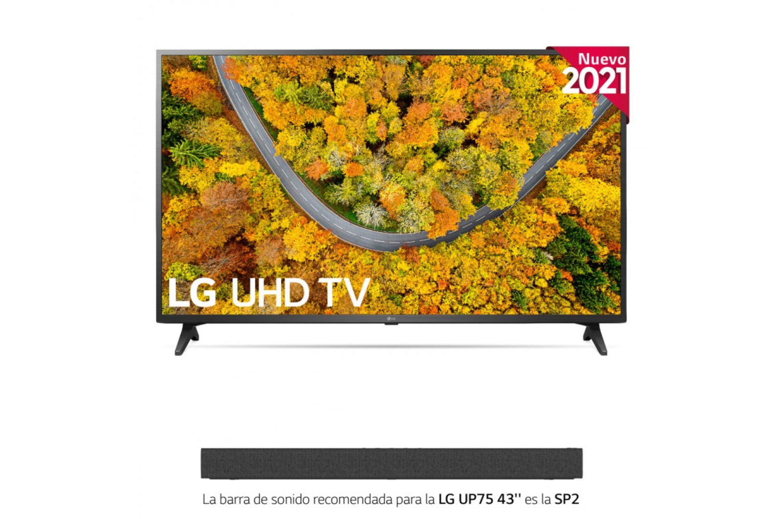 LG TV LG 4K UHD, SmartTV webOS 6.0, Procesador de Imagen 4K Quad Core, Gaming TV, Compatible HDR10 Pro y HLG [Clasificación energética G], 43UP75006LF