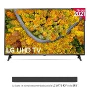 LG TV LG 4K UHD, SmartTV webOS 6.0, Procesador de Imagen 4K Quad Core, Gaming TV, Compatible HDR10 Pro y HLG [Clasificación energética G], 43UP75006LF