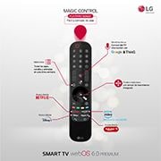 LG 4K UHD, SmartTV webOS 6.0, Procesador de Imagen 4K Quad Core [Clasificación energética G], 43UP77006LB