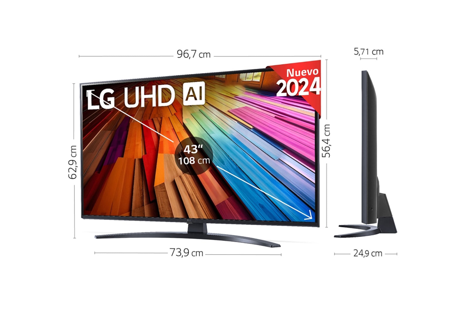 LG 43 pulgadas Smart TV LG UHD AI UT81 4K 2024, 43UT81006LA