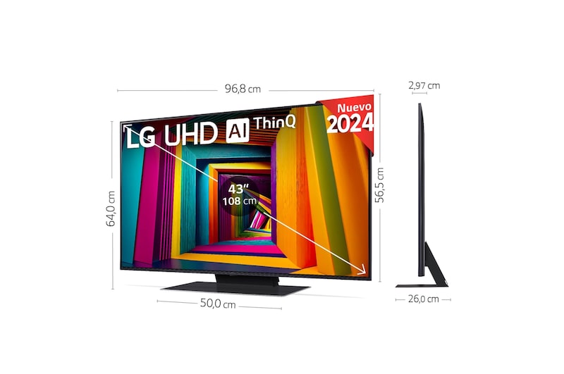 LG 43 pulgadas Smart TV LG UHD AI UT91 4K 2024, 43UT91006LA