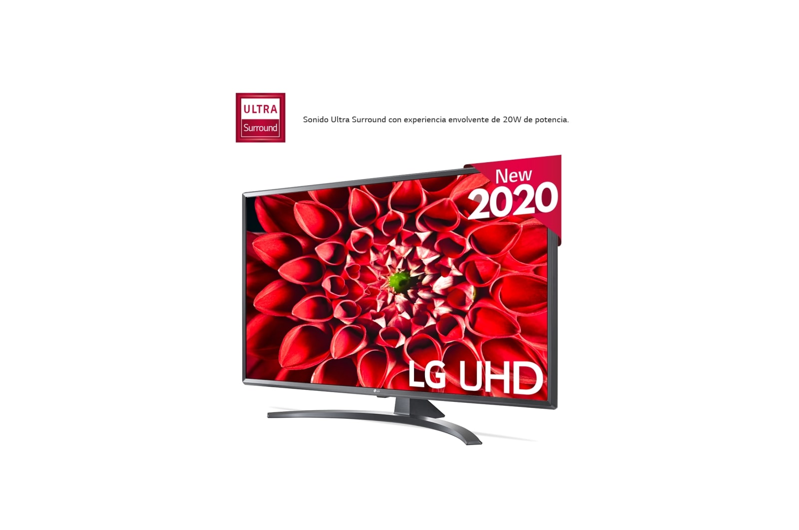 LG 49UN74006LB SMART TV UHD 4K - Smart TV con Inteligencia Artificial, 123cm (49"), Procesador Inteligente Quad Core, HDR 10 Pro, HLG, Sonido Ultra Surround, LED, F, 49UN74006LB