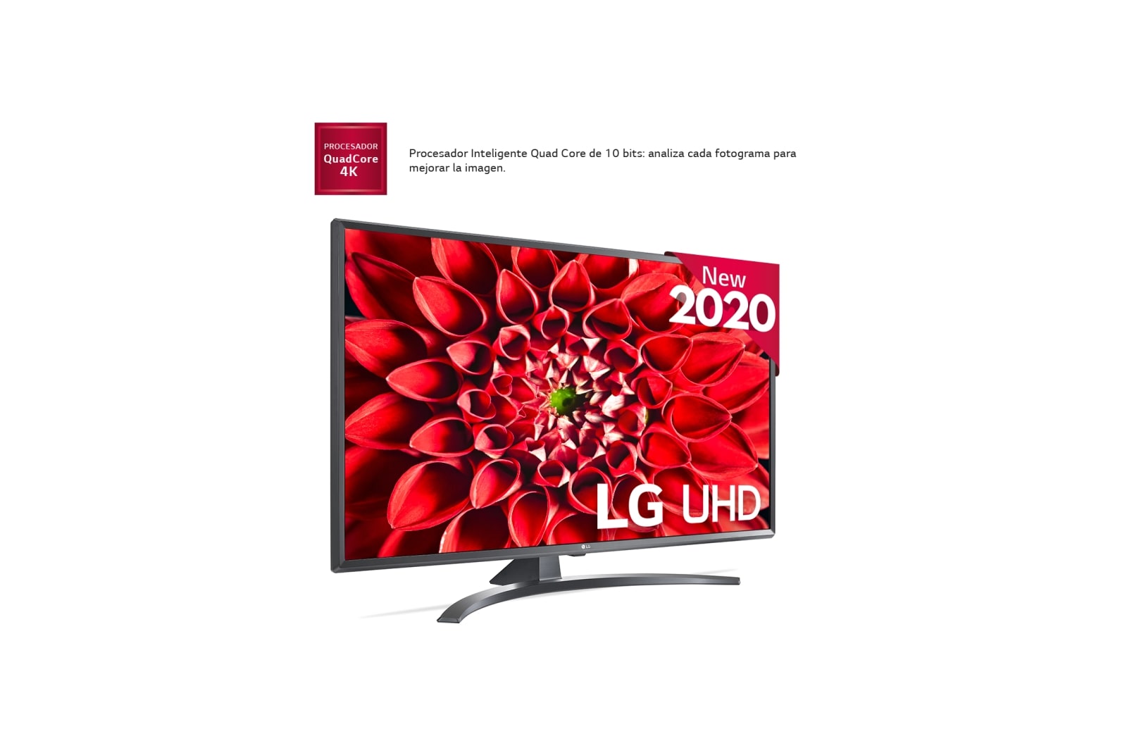 LG 49UN74006LB SMART TV UHD 4K - Smart TV con Inteligencia Artificial, 123cm (49"), Procesador Inteligente Quad Core, HDR 10 Pro, HLG, Sonido Ultra Surround, LED, F, 49UN74006LB