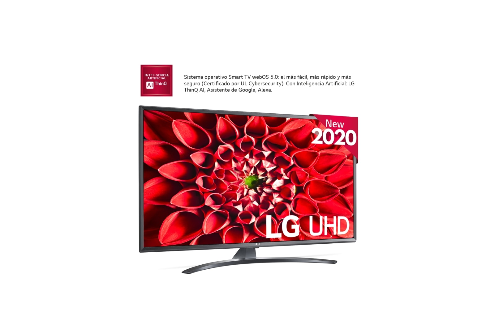 LG 49UN74006LB SMART TV UHD 4K - Smart TV con Inteligencia Artificial, 123cm (49"), Procesador Inteligente Quad Core, HDR 10 Pro, HLG, Sonido Ultra Surround, LED, F, 49UN74006LB