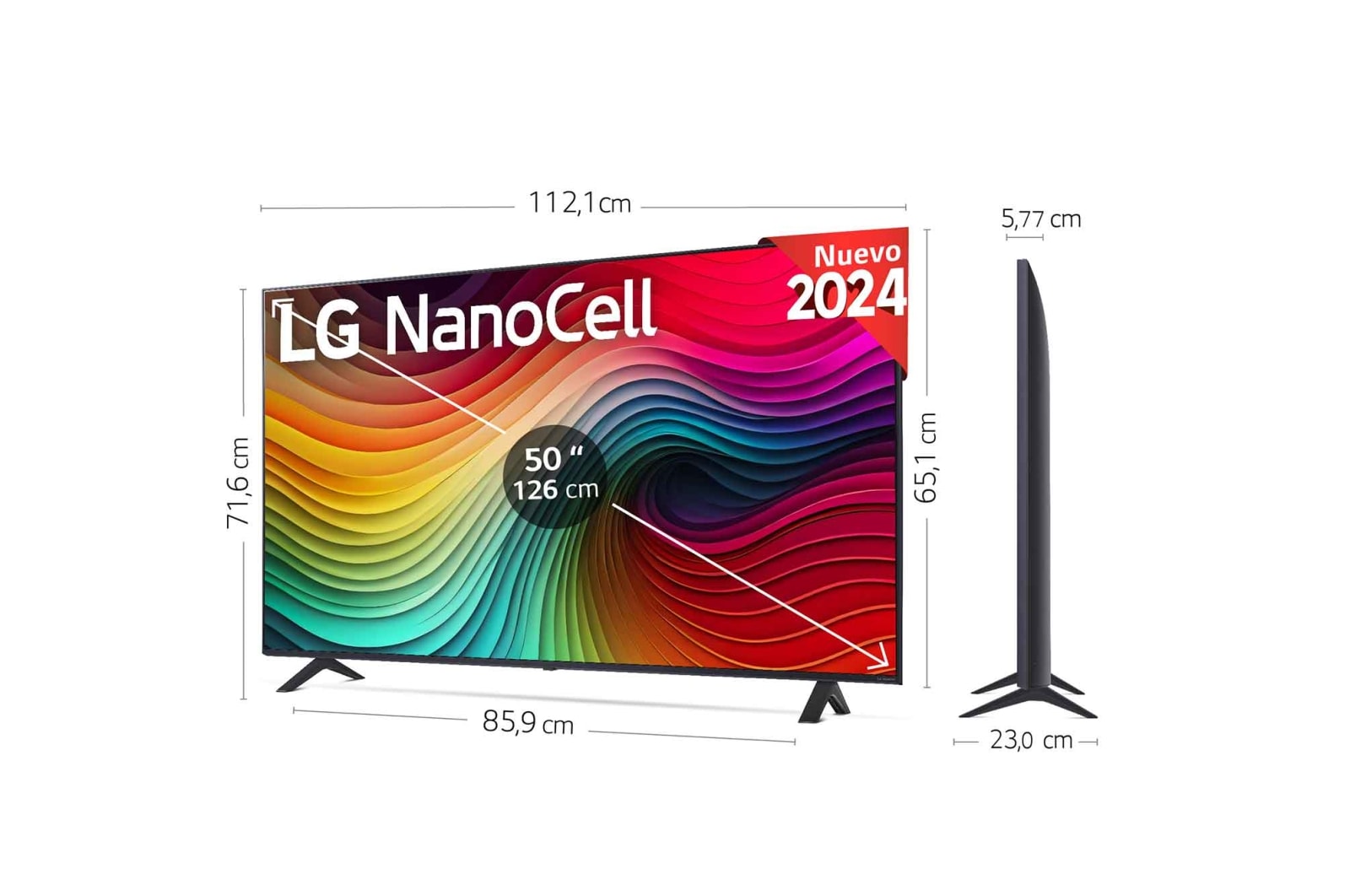 LG 50 pulgadas TV LG NANOCELL 4K serie AI NANO81  con Smart TV WebOS24, 50NANO81T6A