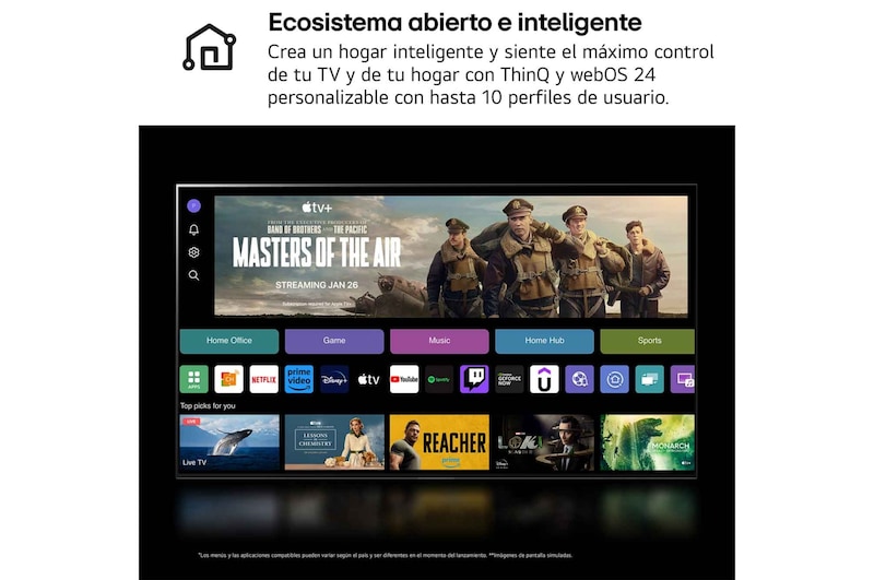 LG 50 pulgadas TV LG NANOCELL 4K serie AI NANO81 con Smart TV WebOS24, 50NANO81T6A