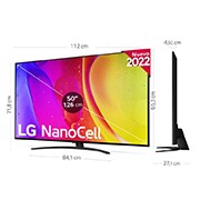 LG Televisor LG 4K Nanocell, Procesador de Gran Potencia 4K a5 Gen 5, compatible con formatos HDR 10, HLG y HGiG, Smart TV webOS22, 50NANO826QB