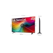 LG 50 pulgadas TV LG NANOCELL 4K serie NANO82  con Smart TV WebOS24, 50NANO82T6B