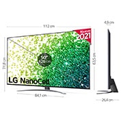 LG 4K NanoCell, SmartTV webOS 6.0, Procesador Inteligente 4K α7 Gen4 con AI, HDR Dolby Vision, DOLBY ATMOS [Clase de eficiencia energética G], 50NANO886PB