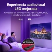 LG TV LG 4KProcesador Inteligente α5 Gen5 AI Processor 4K, compatible con formatos HDR 10, HLG y HGiG, Smart TV webOS22, perfecto para Gaming, 65QNED7S6QA