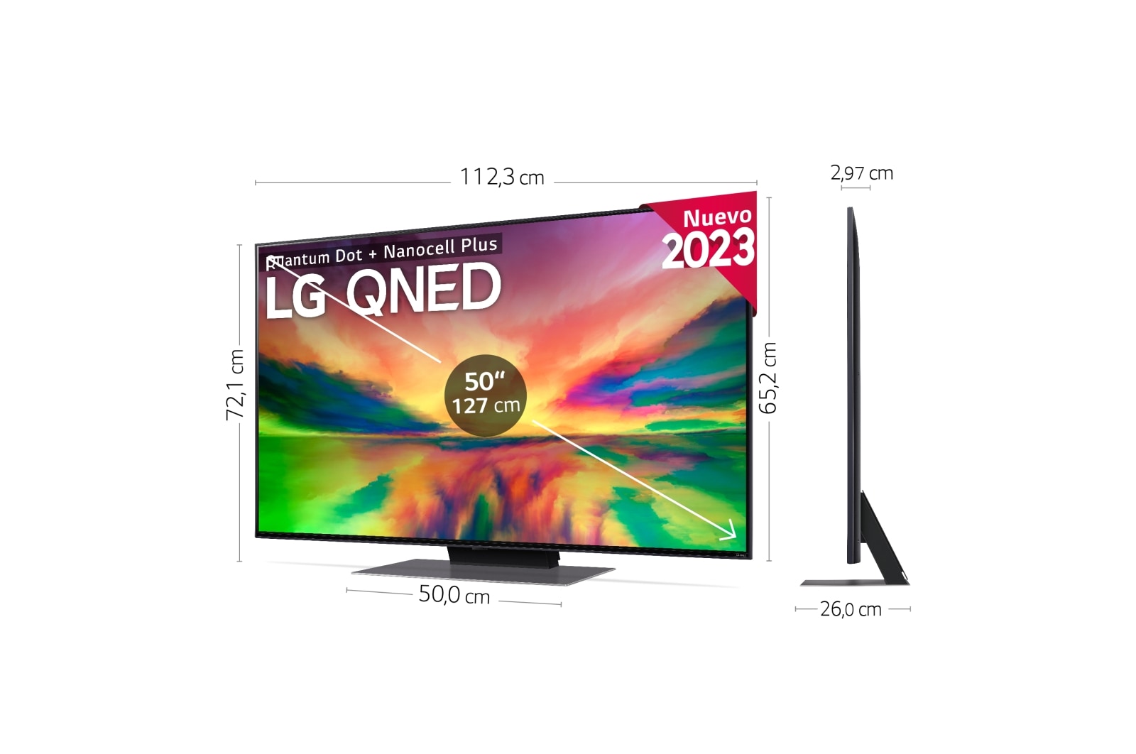 LG TV LG  QNED 4K de 50'' Serie 81, Procesador Gran Potencia, HDR10 / Dolby Digital Plus, Smart TV webOS23, perfecto para Gaming., 50QNED816RE