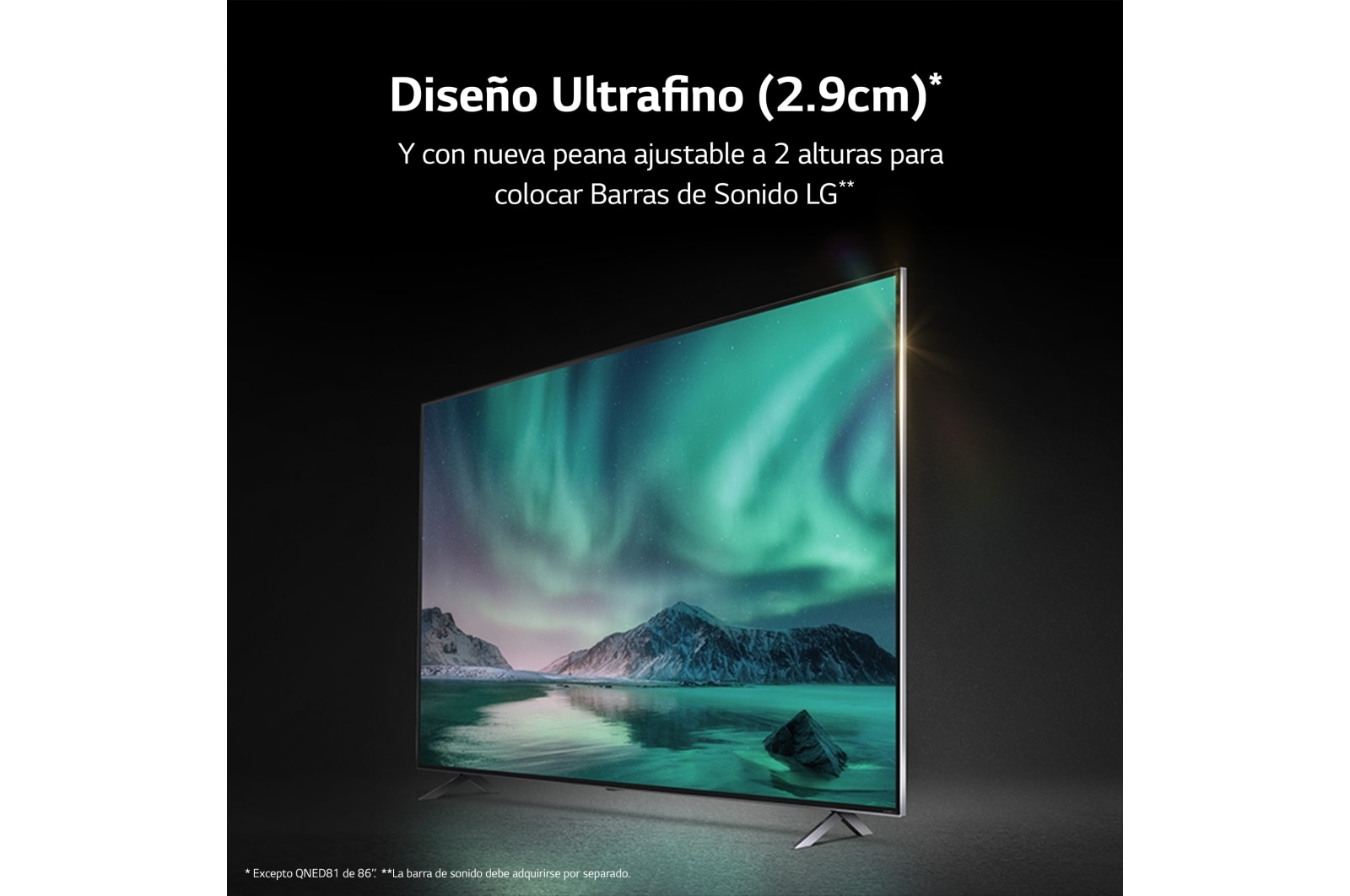 LG TV LG  QNED 4K de 50'' Serie 81, Procesador Gran Potencia, HDR10 / Dolby Digital Plus, Smart TV webOS23, perfecto para Gaming., 50QNED816RE