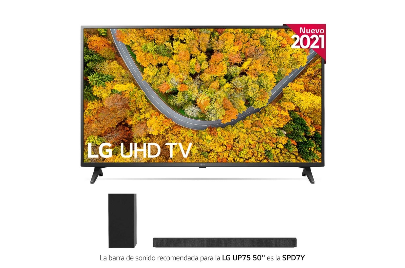 LG TV LG 4K UHD, SmartTV webOS 6.0, Procesador de Imagen 4K Quad Core, Gaming TV, Compatible HDR10 Pro y HLG [Clasificación energética G], 50UP75006LF