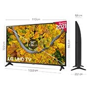 LG TV LG 4K UHD, SmartTV webOS 6.0, Procesador de Imagen 4K Quad Core, Gaming TV, Compatible HDR10 Pro y HLG [Clasificación energética G], 50UP75006LF