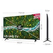 LG 4K UHD, SmartTV webOS 6.0, Procesador de Imagen 4K Quad Core [Clasificación energética G], 50UP77006LB