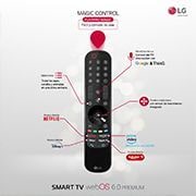 LG 4K UHD, SmartTV webOS 6.0, Procesador de Imagen 4K Quad Core [Clasificación energética G], 50UP77006LB