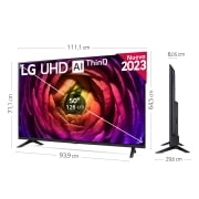 LG TV LG  UHD 4K de 50'' Serie 73, Procesador Alta Potencia, HDR10 / Dolby Digital Plus, Smart TV webOS23. , 50UR73006LA