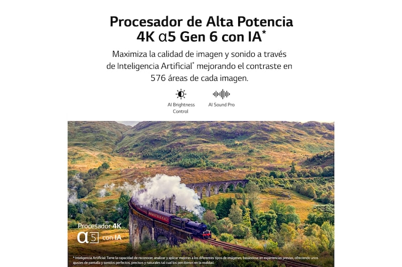 LG TV LG UHD 4K de 43'' Serie 80, Procesador Alta Potencia, HDR10 / Dolby Digital Plus, Smart TV webOS23., 43UR80006LJ