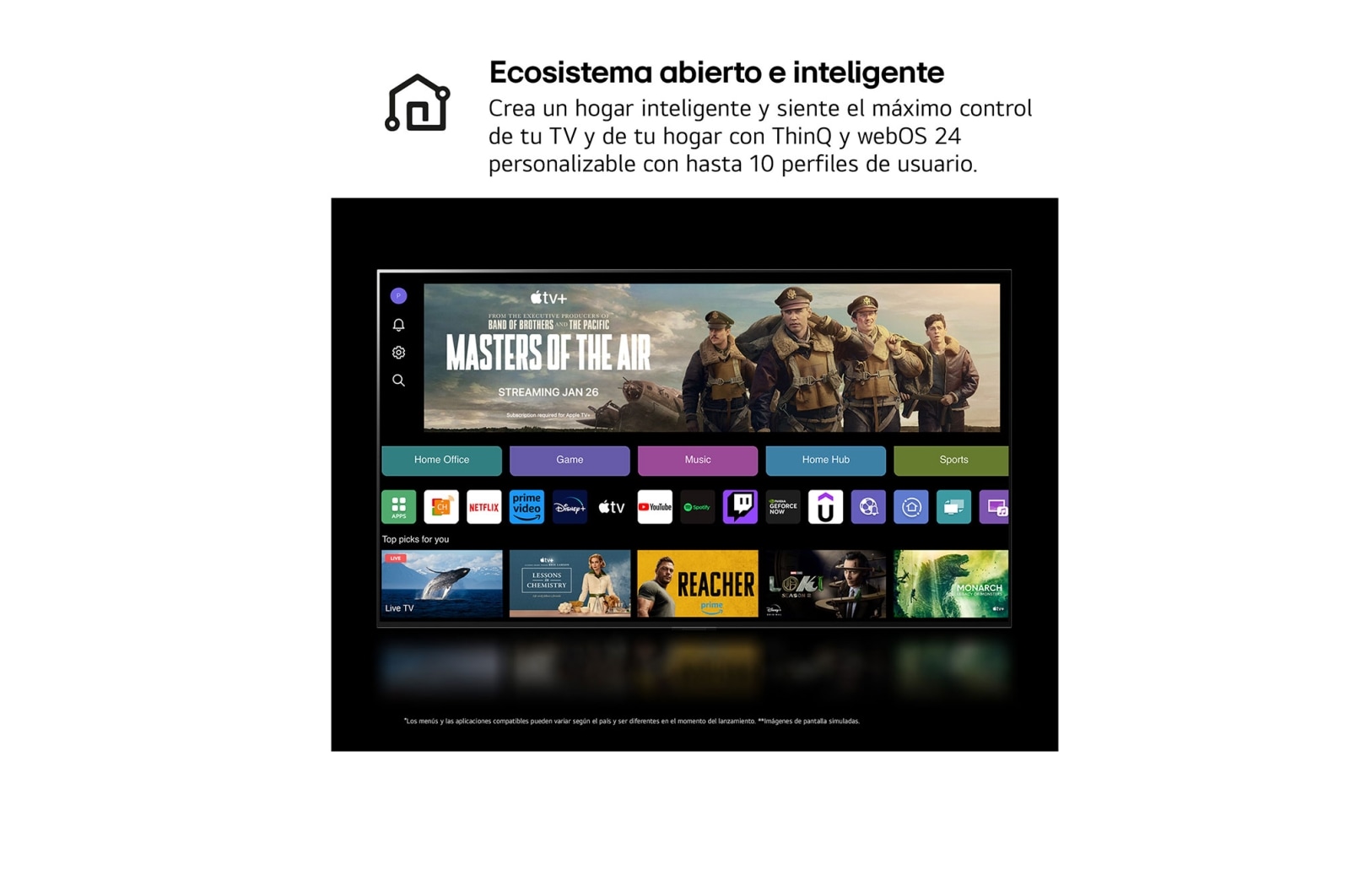 LG 50 pulgadas TV LG UHD AI 4K serie UT73 con Smart TV WebOS24, 50UT73006LA