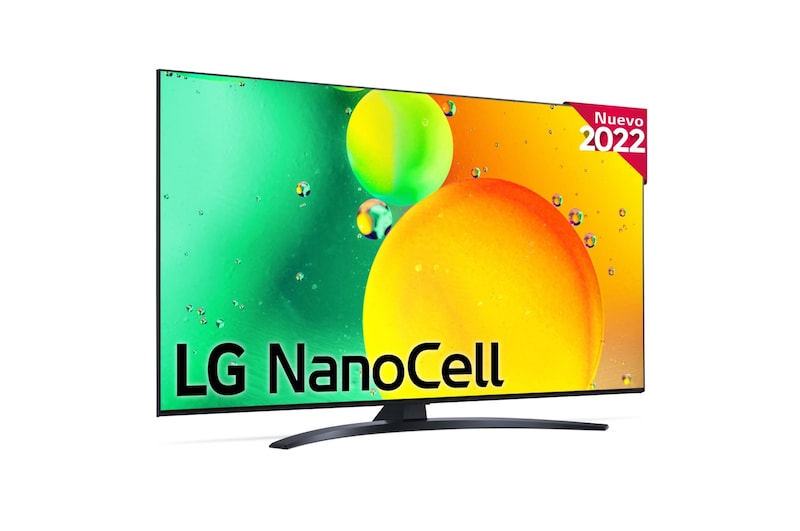 LG Televisor LG 4K Nanocell, Procesador de Gran Potencia 4K a5 Gen 5, compatible con formatos HDR 10, HLG y HGiG, Smart TV webOS22, 55NANO766QA