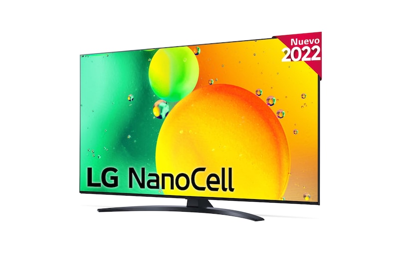 LG Televisor LG 4K Nanocell, Procesador de Gran Potencia 4K a5 Gen 5, compatible con formatos HDR 10, HLG y HGiG, Smart TV webOS22, 55NANO766QA