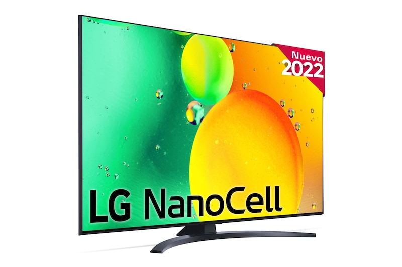 LG Televisor LG 4K Nanocell, Procesador de Gran Potencia 4K a5 Gen 5, compatible con formatos HDR 10, HLG y HGiG, Smart TV webOS22, 55NANO766QA