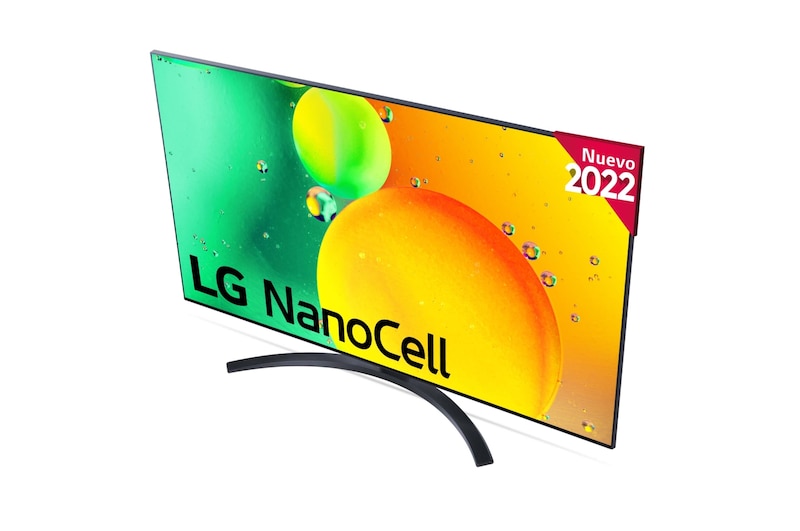 LG Televisor LG 4K Nanocell, Procesador de Gran Potencia 4K a5 Gen 5, compatible con formatos HDR 10, HLG y HGiG, Smart TV webOS22, 55NANO766QA