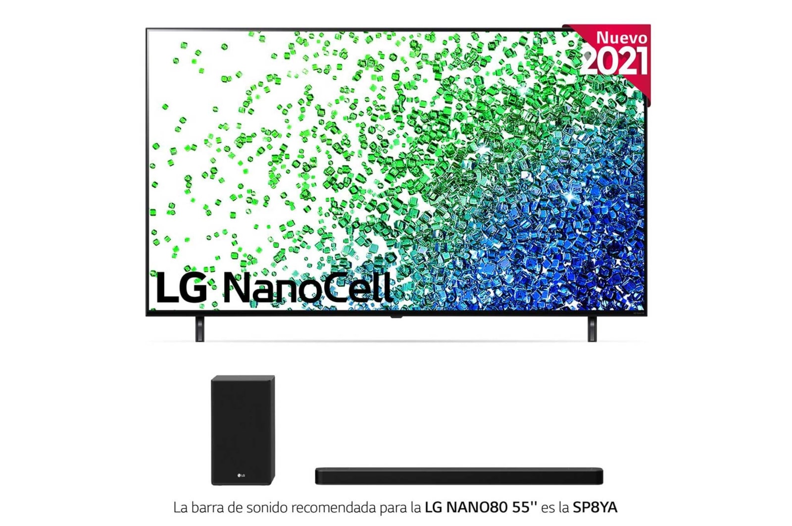 LG 4K NanoCell, SmartTV webOS 6.0, Procesador Inteligente 4K α7 Gen4 con AI, HDR Dolby Vision, DOLBY ATMOS [Clase de eficiencia energética G], 55NANO896PC