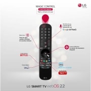 LG Televisor LG 4K Nanocell, Procesador de Gran Potencia 4K a5 Gen 5, compatible con formatos HDR 10, HLG y HGiG, Smart TV webOS22, 55NANO816QA